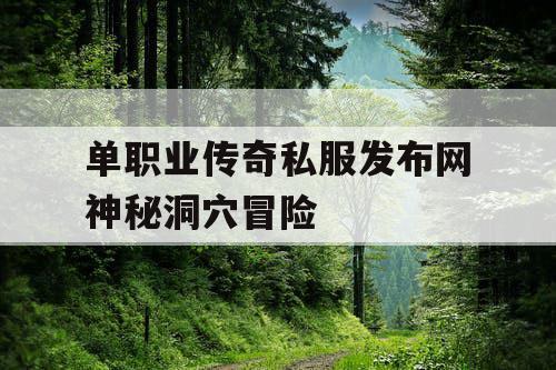 单职业传奇私服发布网神秘洞穴冒险