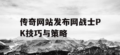 传奇网站发布网战士PK技巧与策略
