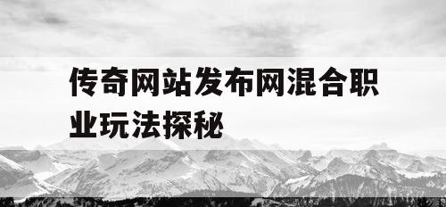 传奇网站发布网混合职业玩法探秘