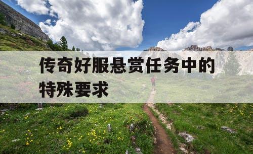 传奇好服悬赏任务中的特殊要求